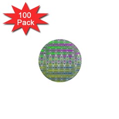 Colorful Zigzag Pattern 1  Mini Magnets (100 Pack)  by BrightVibesDesign