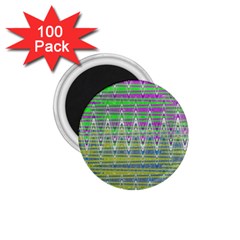 Colorful Zigzag Pattern 1 75  Magnets (100 Pack) 