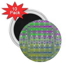 Colorful Zigzag Pattern 2 25  Magnets (10 Pack)  by BrightVibesDesign