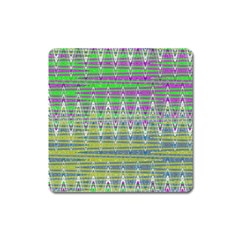 Colorful Zigzag Pattern Square Magnet