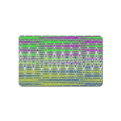 Colorful Zigzag Pattern Magnet (name Card) by BrightVibesDesign