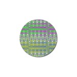 Colorful Zigzag Pattern Golf Ball Marker Front