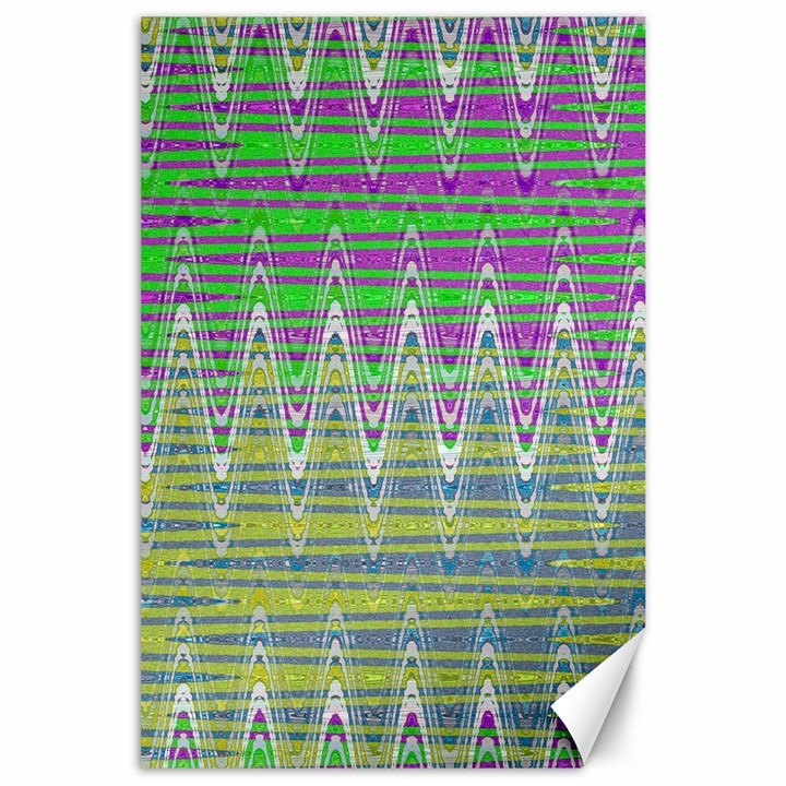 Colorful Zigzag Pattern Canvas 24  x 36 