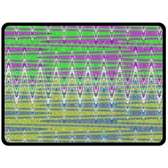 Colorful Zigzag Pattern Fleece Blanket (large) 