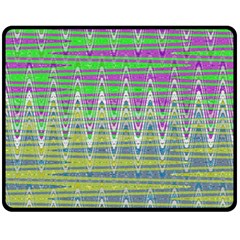 Colorful Zigzag Pattern Fleece Blanket (medium)  by BrightVibesDesign