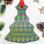 Colorful Zigzag Pattern Ornament (Christmas Tree) Front