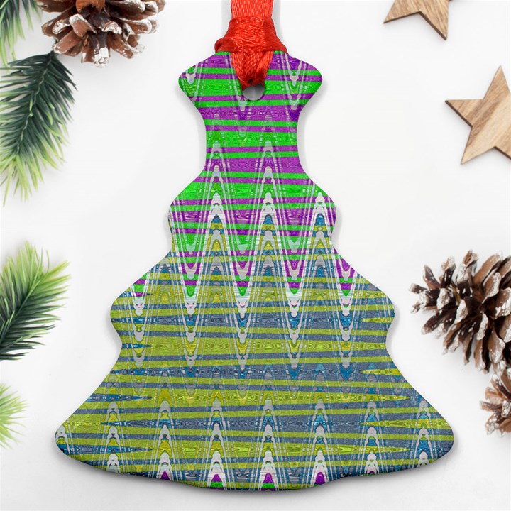 Colorful Zigzag Pattern Ornament (Christmas Tree)