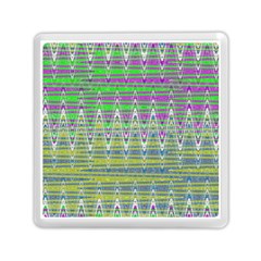 Colorful Zigzag Pattern Memory Card Reader (square) 