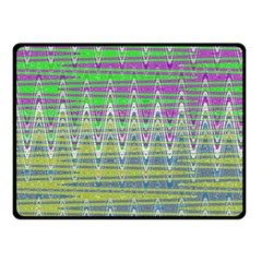 Colorful Zigzag Pattern Double Sided Fleece Blanket (small) 