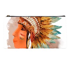 Native American Young Indian Shief Pencil Cases