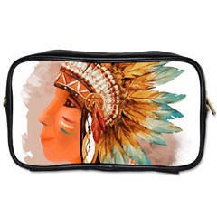 Native American Young Indian Shief Toiletries Bags by TastefulDesigns