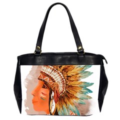 Native American Young Indian Shief Office Handbags (2 Sides)  by TastefulDesigns