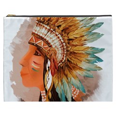 Native American Young Indian Shief Cosmetic Bag (xxxl)  by TastefulDesigns