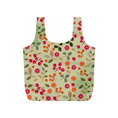 Elegant Floral Seamless Pattern Full Print Recycle Bags (S) 