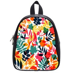 Seamless Autumn Leaves Pattern  School Bags (small) 