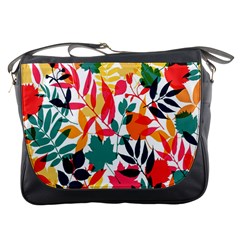 Seamless Autumn Leaves Pattern  Messenger Bags by TastefulDesigns