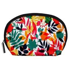 Seamless Autumn Leaves Pattern  Accessory Pouches (large) 