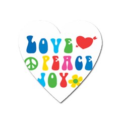 Love Peace And Joy  Heart Magnet by TastefulDesigns