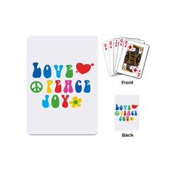 Love Peace And Joy Signs Playing Cards (mini)