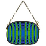 Blue Green Geometric Chain Purses (Two Sides)  Front