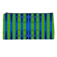 Blue Green Geometric Pencil Cases