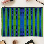 Blue Green Geometric Cosmetic Bag (XXXL)  Front