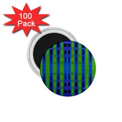 Blue Green Geometric 1 75  Magnets (100 Pack)  by BrightVibesDesign