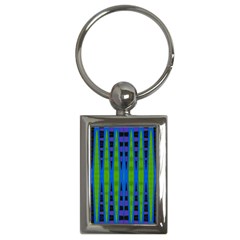 Blue Green Geometric Key Chains (rectangle) 