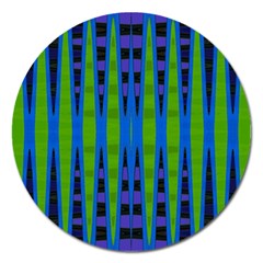 Blue Green Geometric Magnet 5  (round)