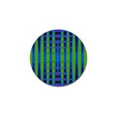 Blue Green Geometric Golf Ball Marker (4 Pack)