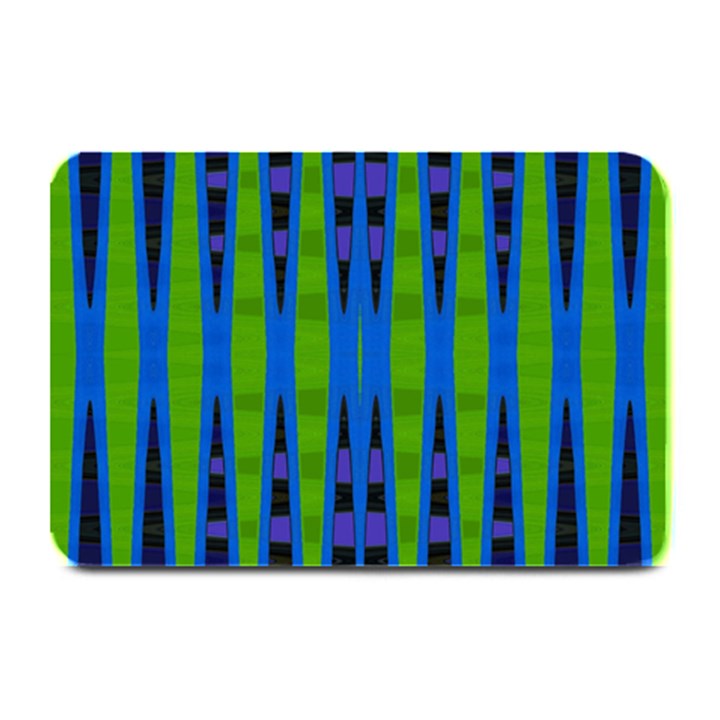 Blue Green Geometric Plate Mats