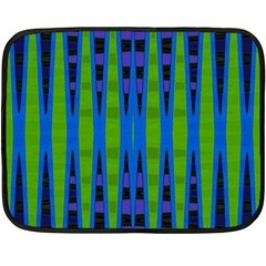 Blue Green Geometric Fleece Blanket (mini)