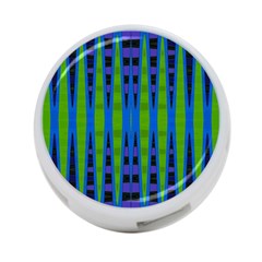 Blue Green Geometric 4-port Usb Hub (two Sides) 