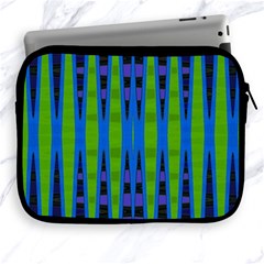 Blue Green Geometric Apple Ipad 2/3/4 Zipper Cases