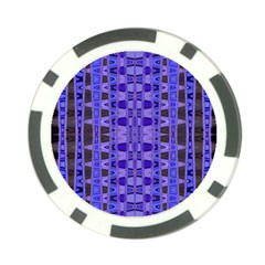 Blue Black Geometric Pattern Poker Chip Card Guards