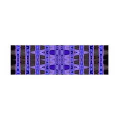 Blue Black Geometric Pattern Satin Scarf (oblong)