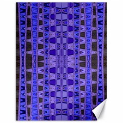 Blue Black Geometric Pattern Canvas 18  X 24  