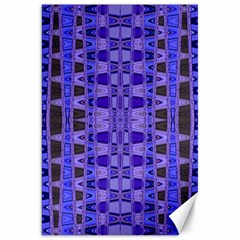 Blue Black Geometric Pattern Canvas 20  X 30  