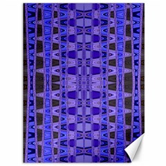 Blue Black Geometric Pattern Canvas 36  X 48  