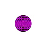 Bright Pink Black Geometric Pattern 1  Mini Magnets Front