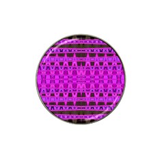 Bright Pink Black Geometric Pattern Hat Clip Ball Marker (10 Pack)