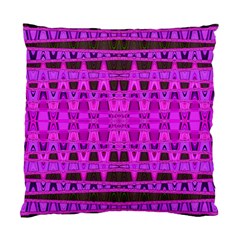 Bright Pink Black Geometric Pattern Standard Cushion Case (two Sides)