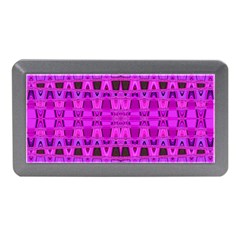 Bright Pink Black Geometric Pattern Memory Card Reader (mini)