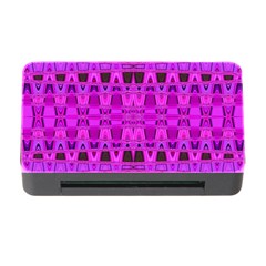 Bright Pink Black Geometric Pattern Memory Card Reader With Cf