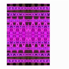 Bright Pink Black Geometric Pattern Small Garden Flag (two Sides)