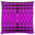 Bright Pink Black Geometric Pattern Standard Flano Cushion Case (One Side) Front