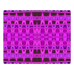 Bright Pink Black Geometric Pattern Double Sided Flano Blanket (large) 