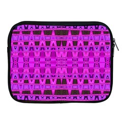 Bright Pink Black Geometric Pattern Apple Ipad 2/3/4 Zipper Cases