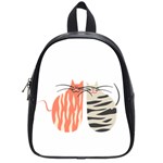 Two Lovely Cats   School Bags (Small)  Front