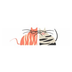 Two Lovely Cats   Satin Scarf (oblong)